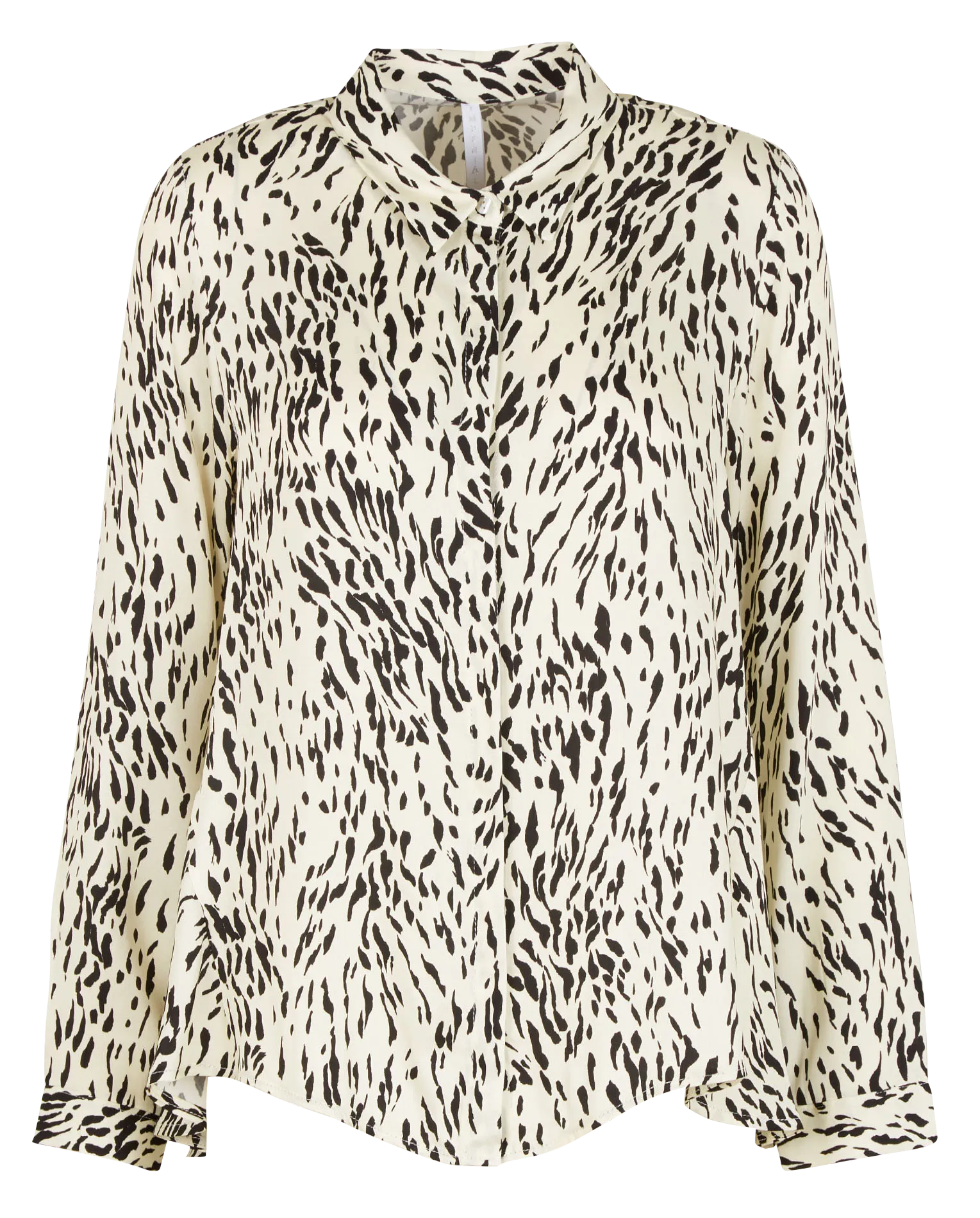 Chemise trapèze imprimée Noir