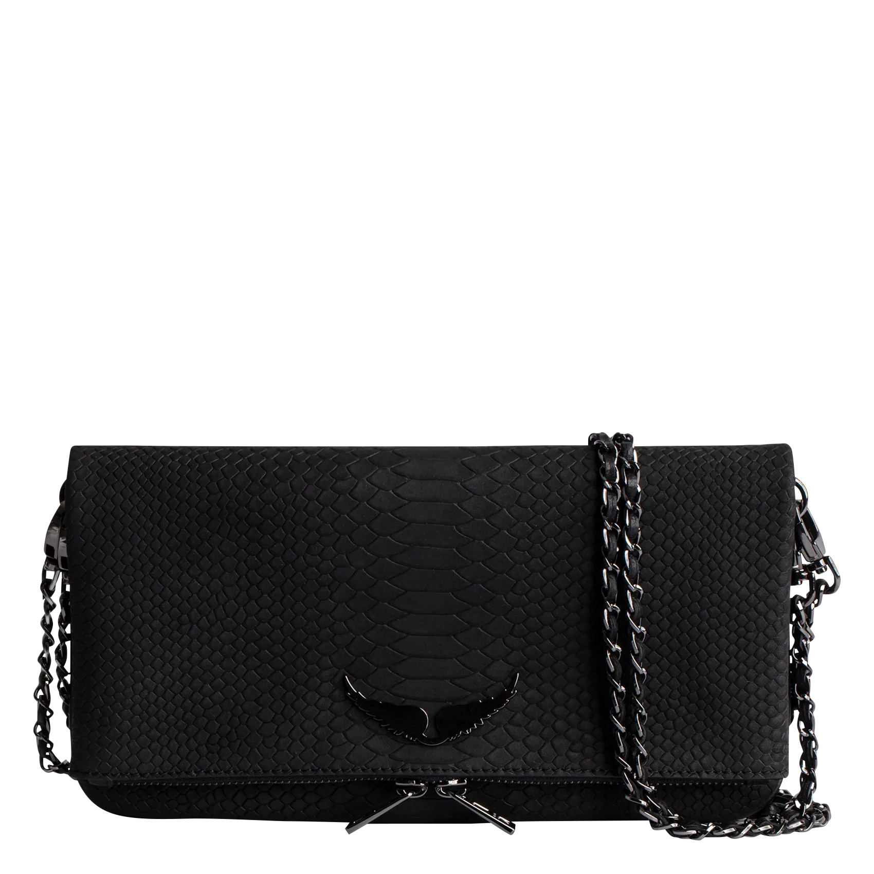 Sac bandoulière en cuir Noir ROCK SOFT SAVAGE