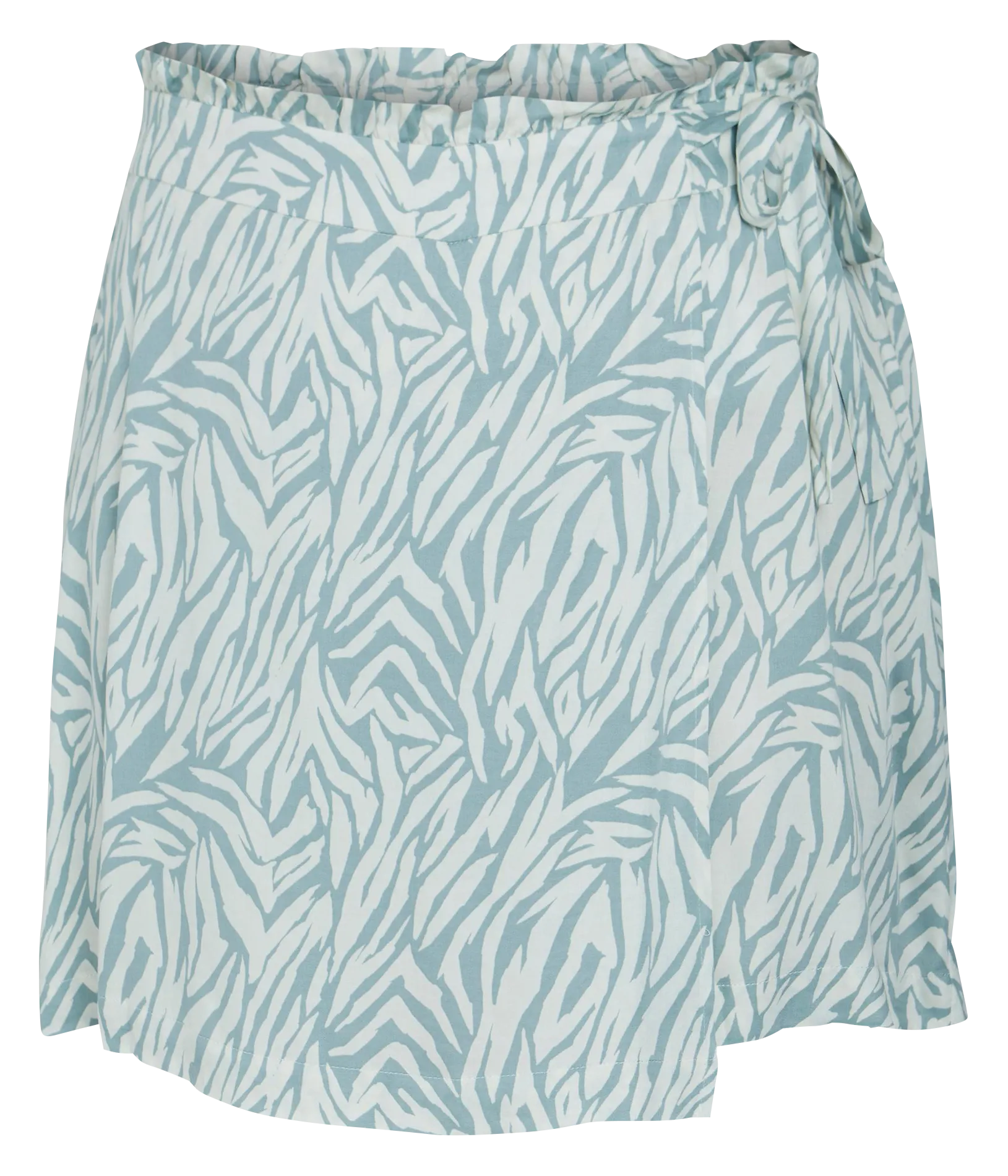 Jupe courte portefeuille imprimée Bleu CORBA