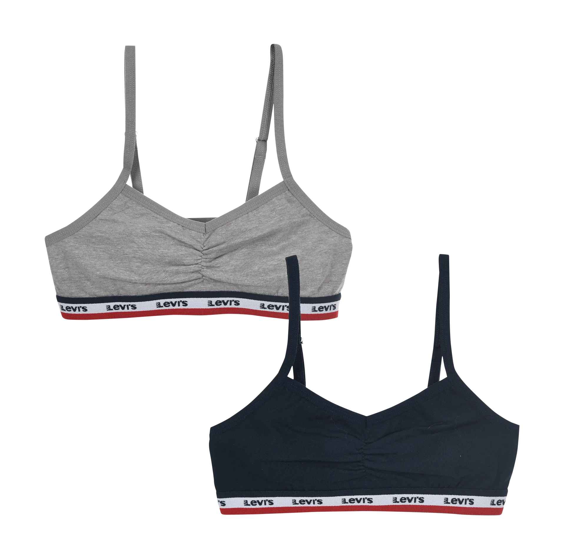 Lot de deux brassières en coton mélangé Bleu