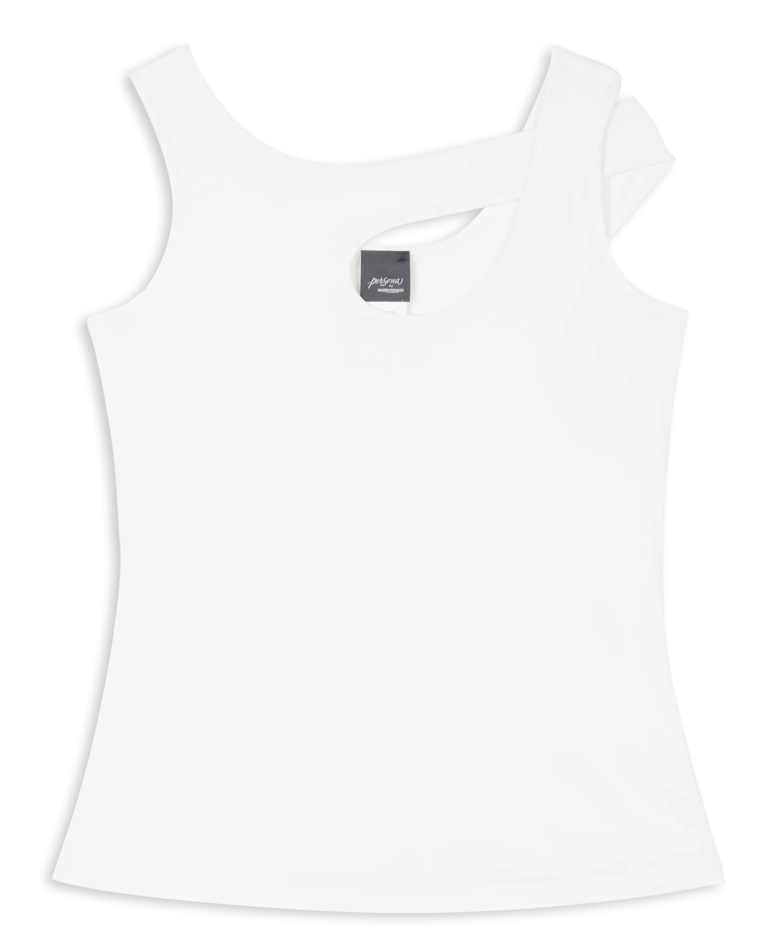 Top col rond découpe épaule Blanc ZEN