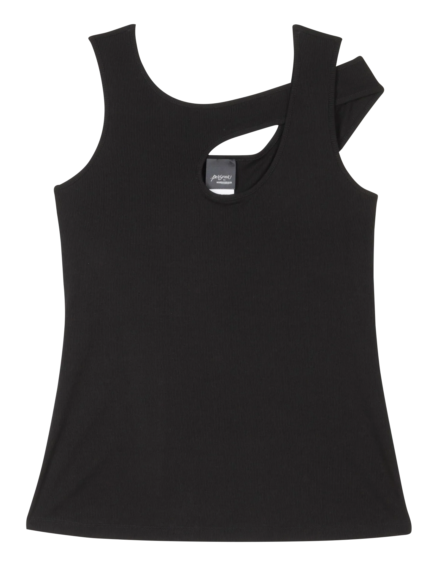 Top col rond découpe épaule Noir ZEN