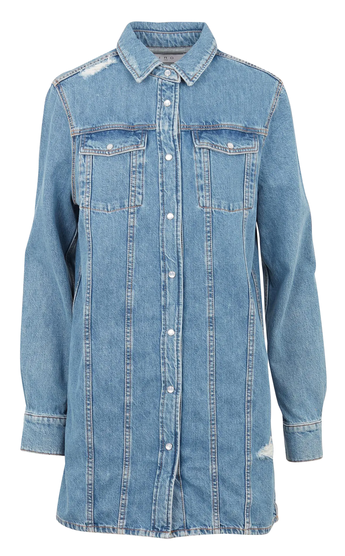 Robe chemise courte en jean Jean Délavé DALKA