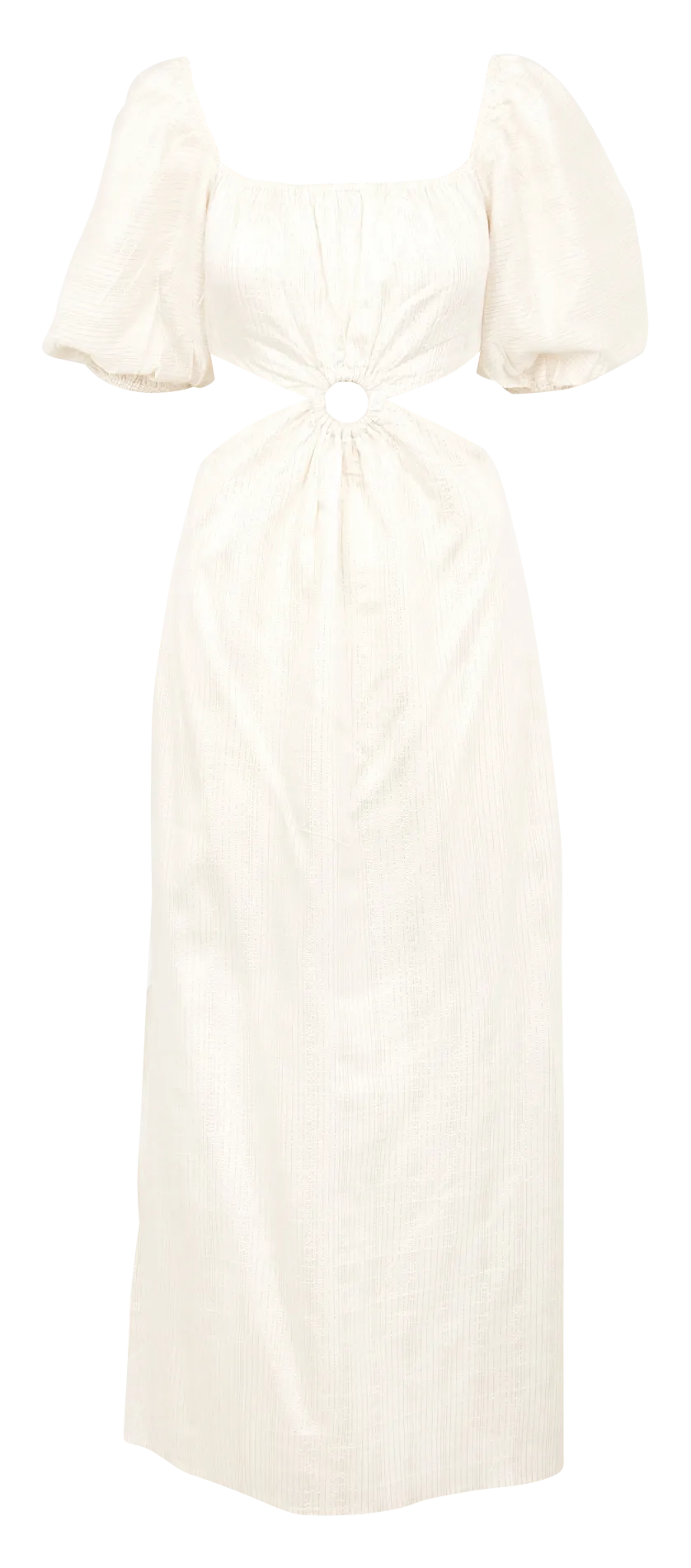 Robe longue à épaules dénudées Blanc DARIA