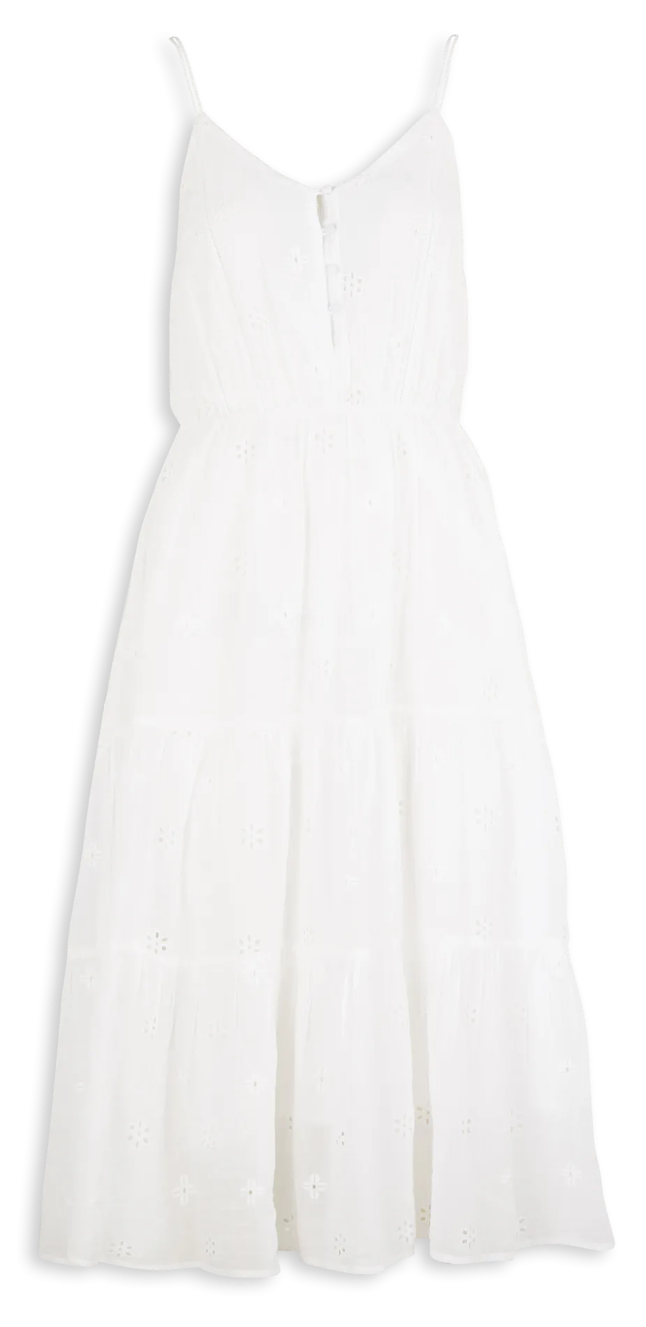 Robe longue à bretelle en coton Blanc IRISS