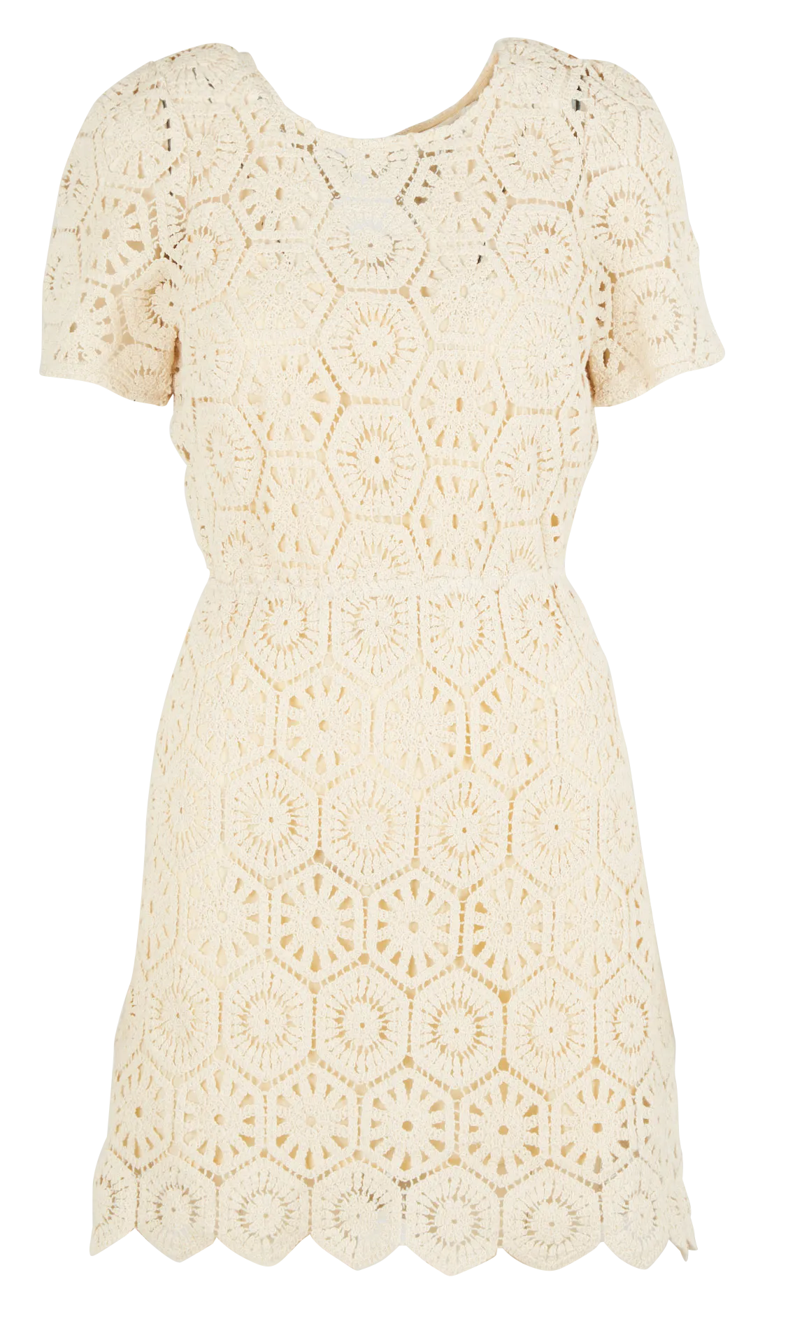 Robe courte ajustée en coton Blanc AERON