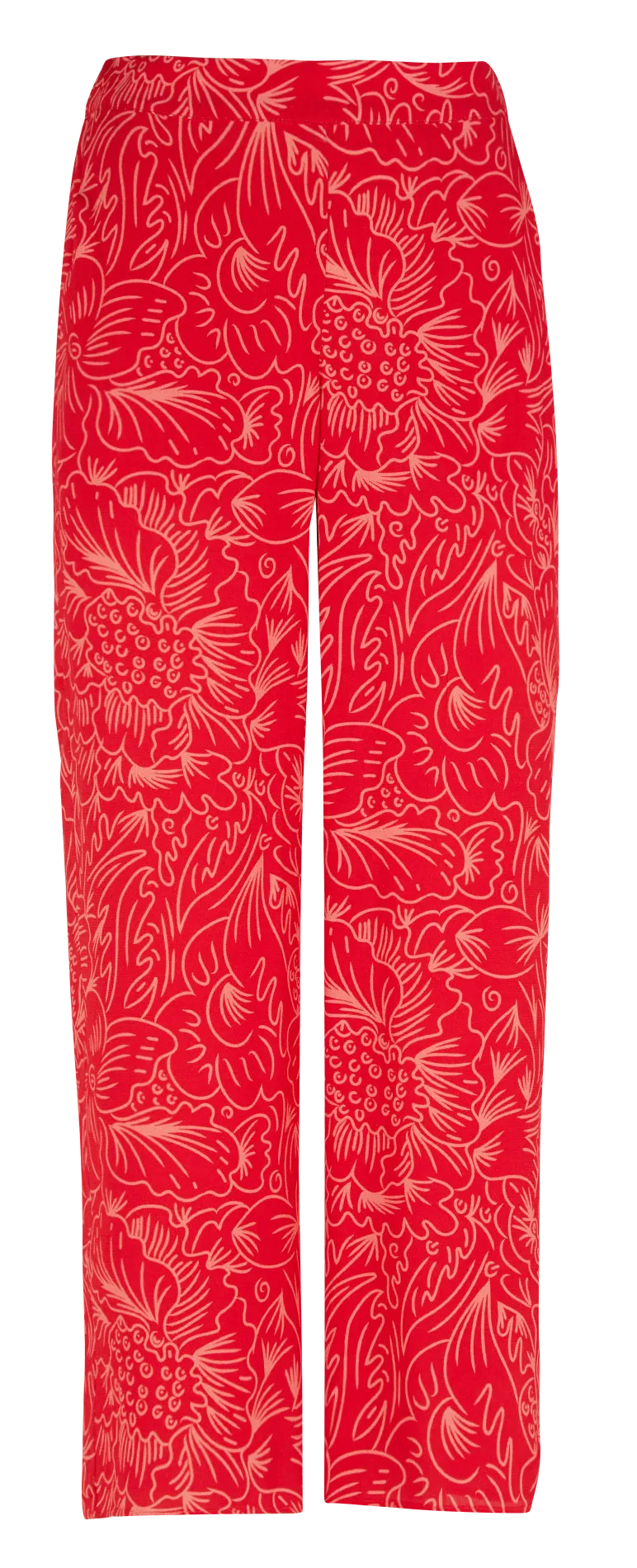 Pantalon large taille haute imprimé Rouge CRAYOLA