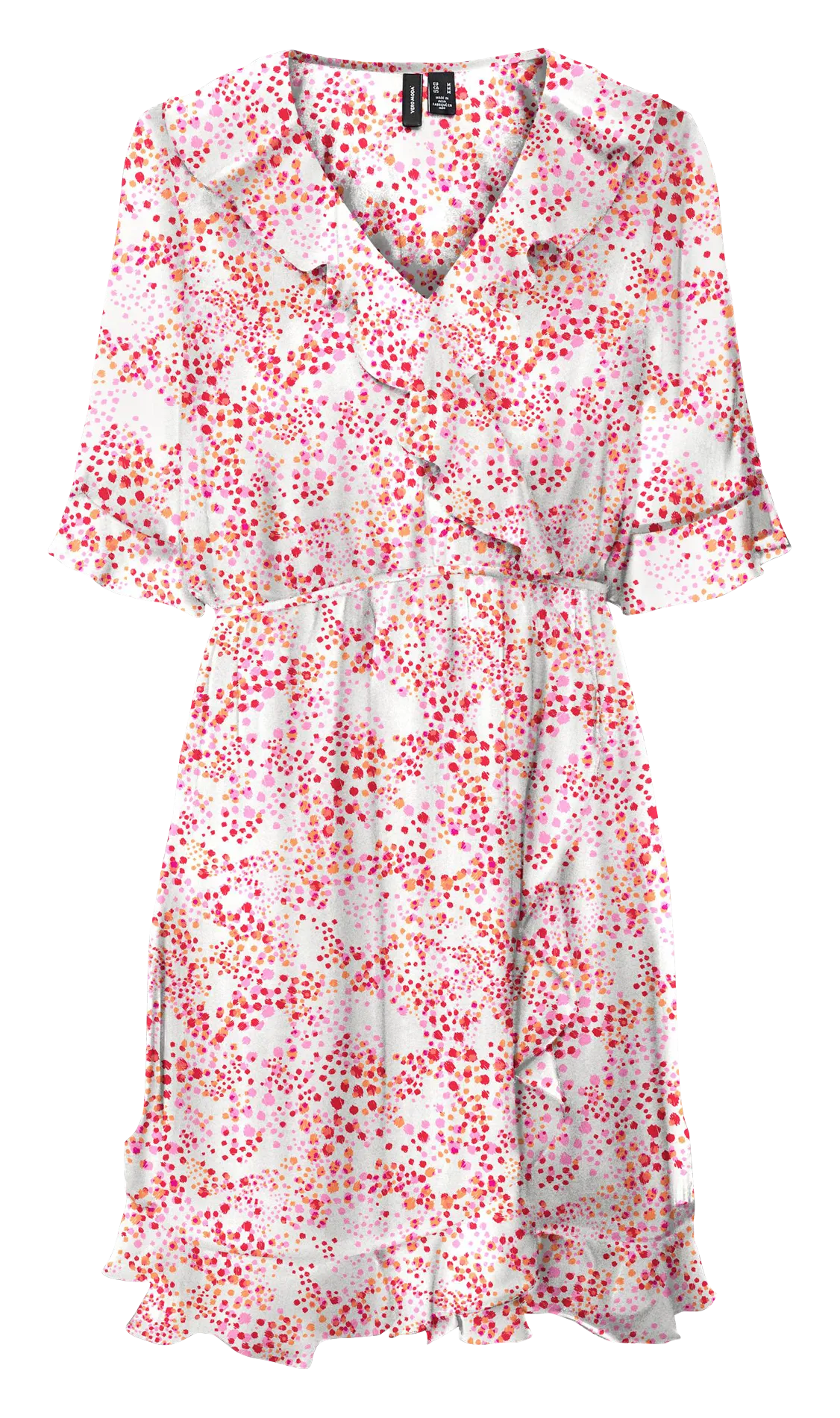 Robe courte imprimée fleurie Blanc DORA KAYA