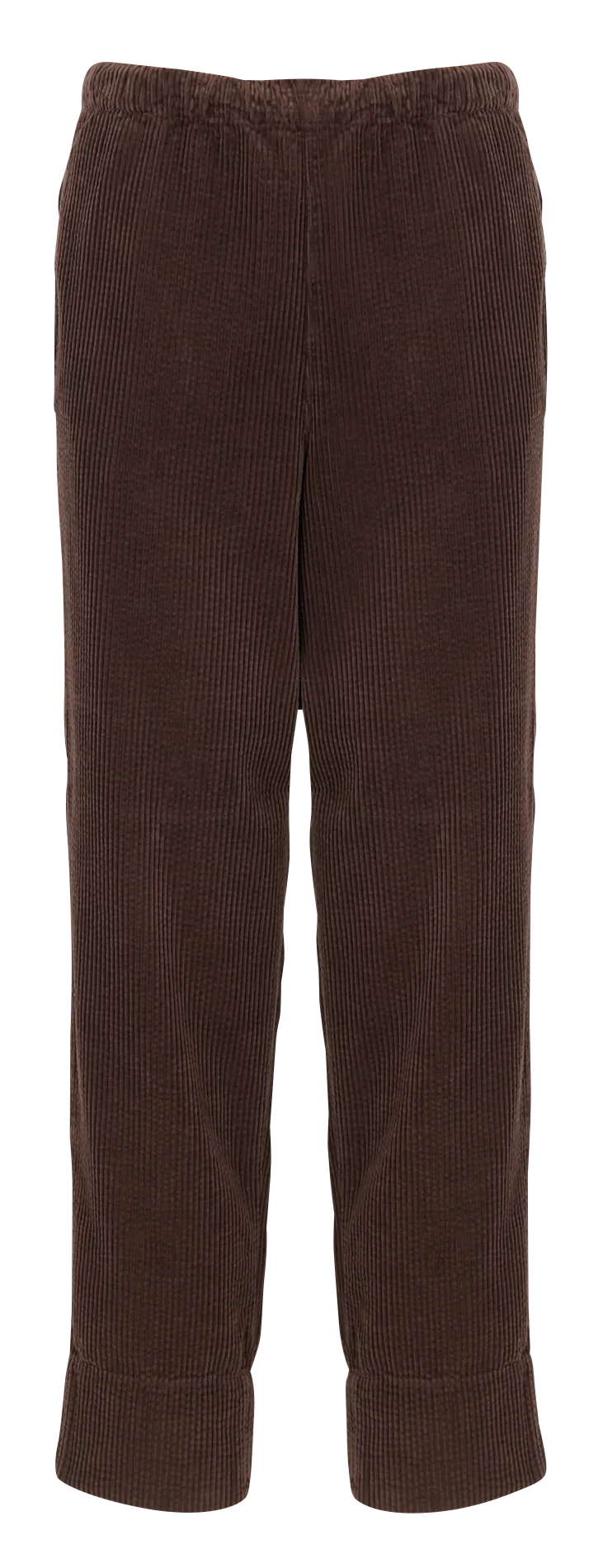 Pantalon droit en velours côtelé Marron SAPHIR