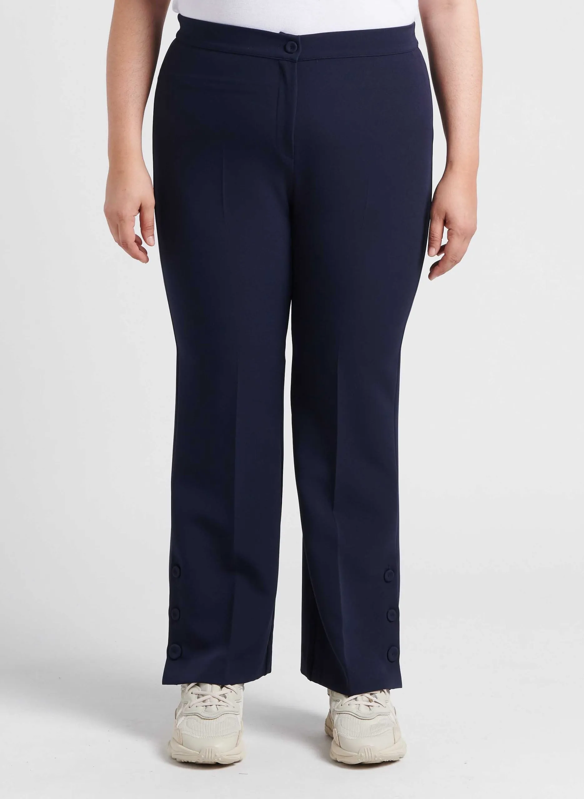 Pantalon droit taille haute Noir ROBIN