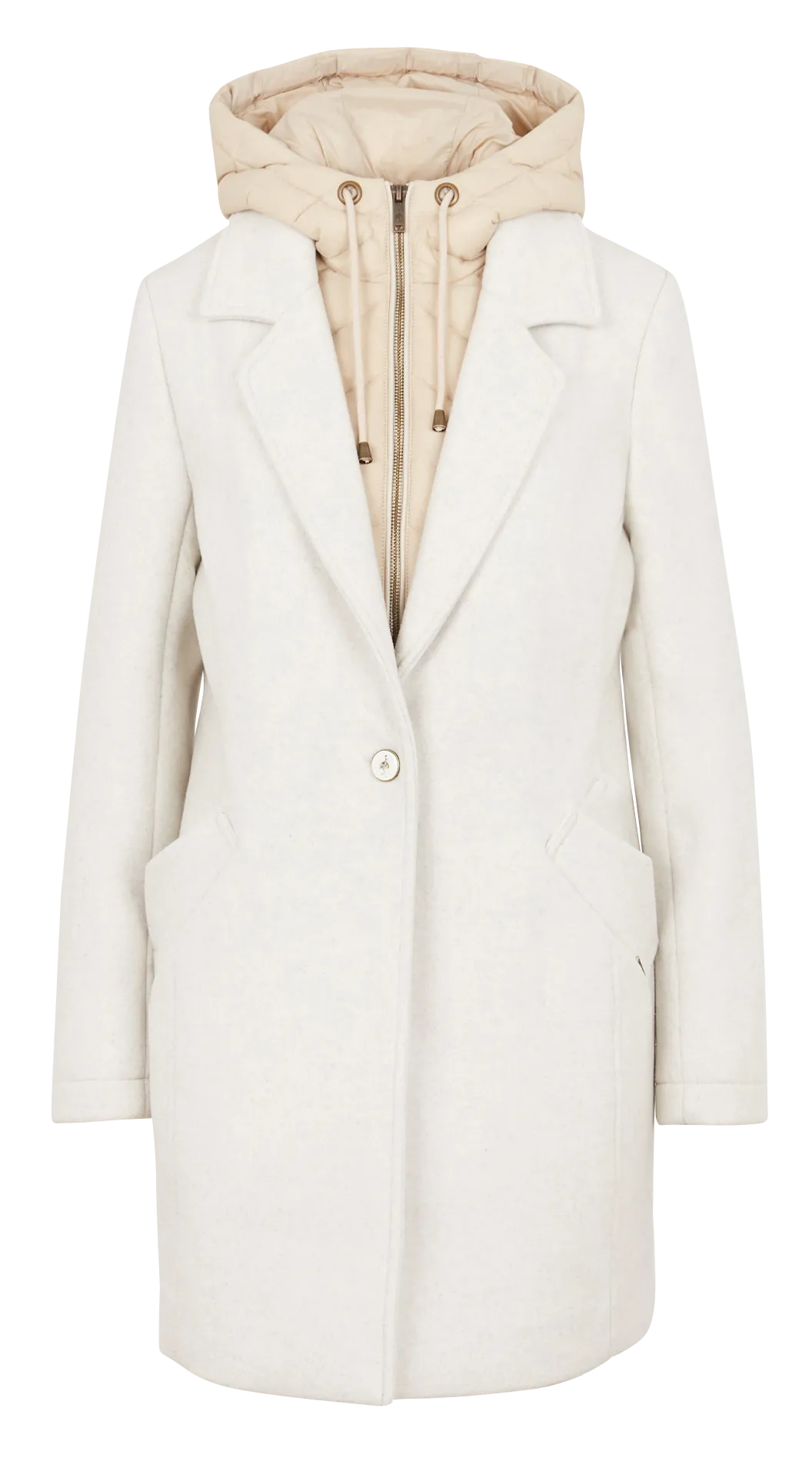 Manteau col tailleur avec doudoune amovible Beige DIAMOND