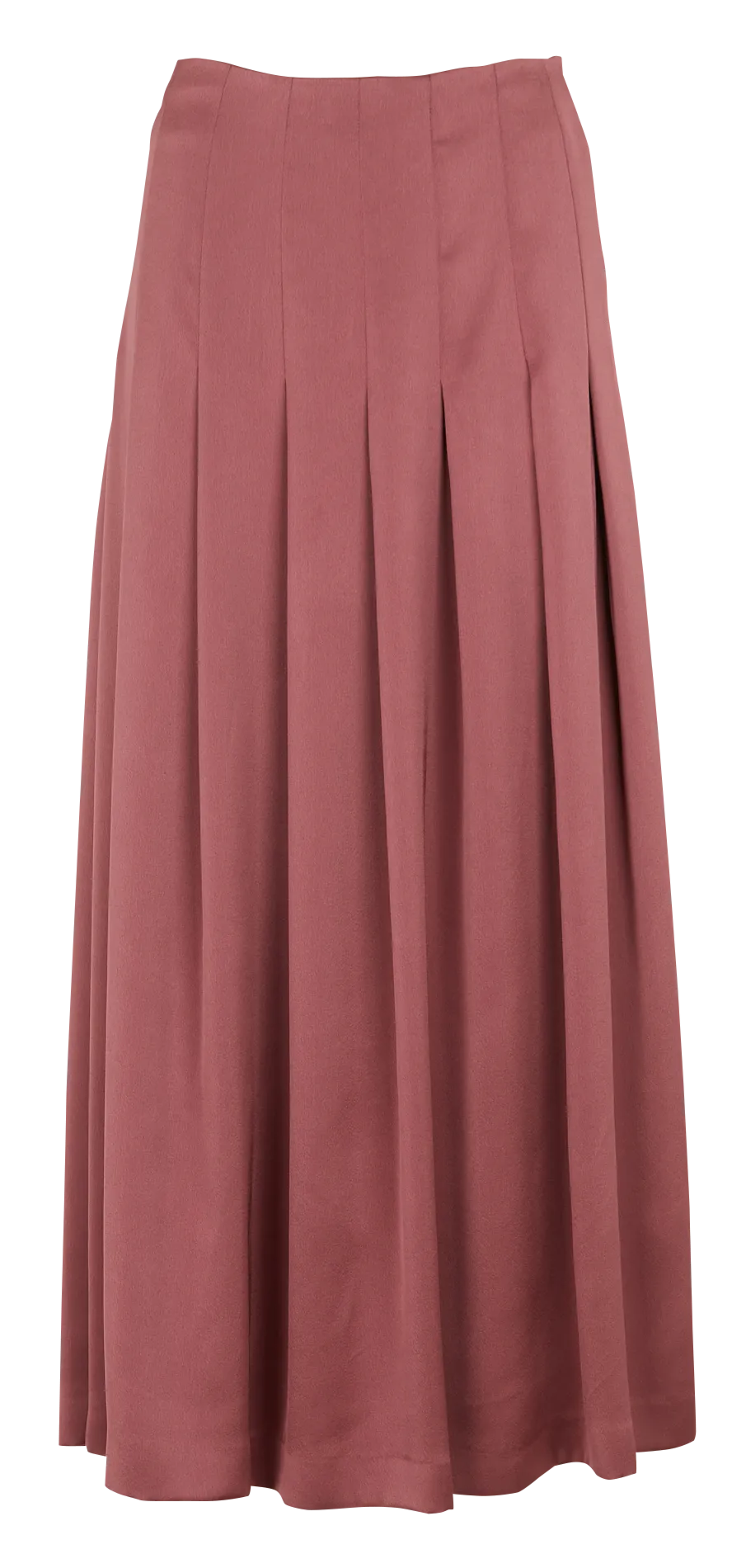 Jupe longue évasée en satin Prune EMILY