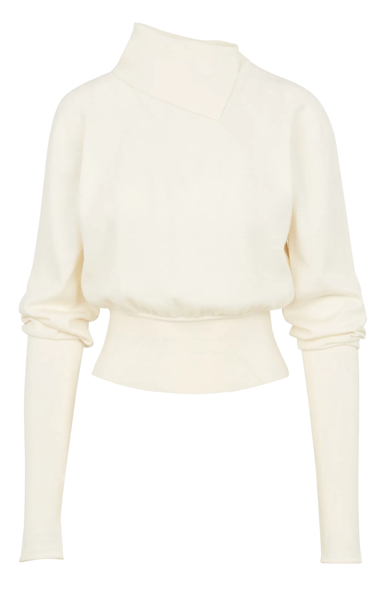 Pull en laine droit Blanc BART