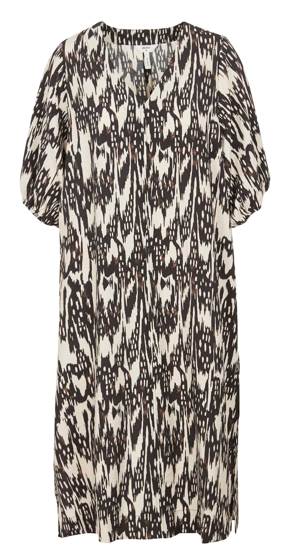 Robe encolure V ample Beige FANJA