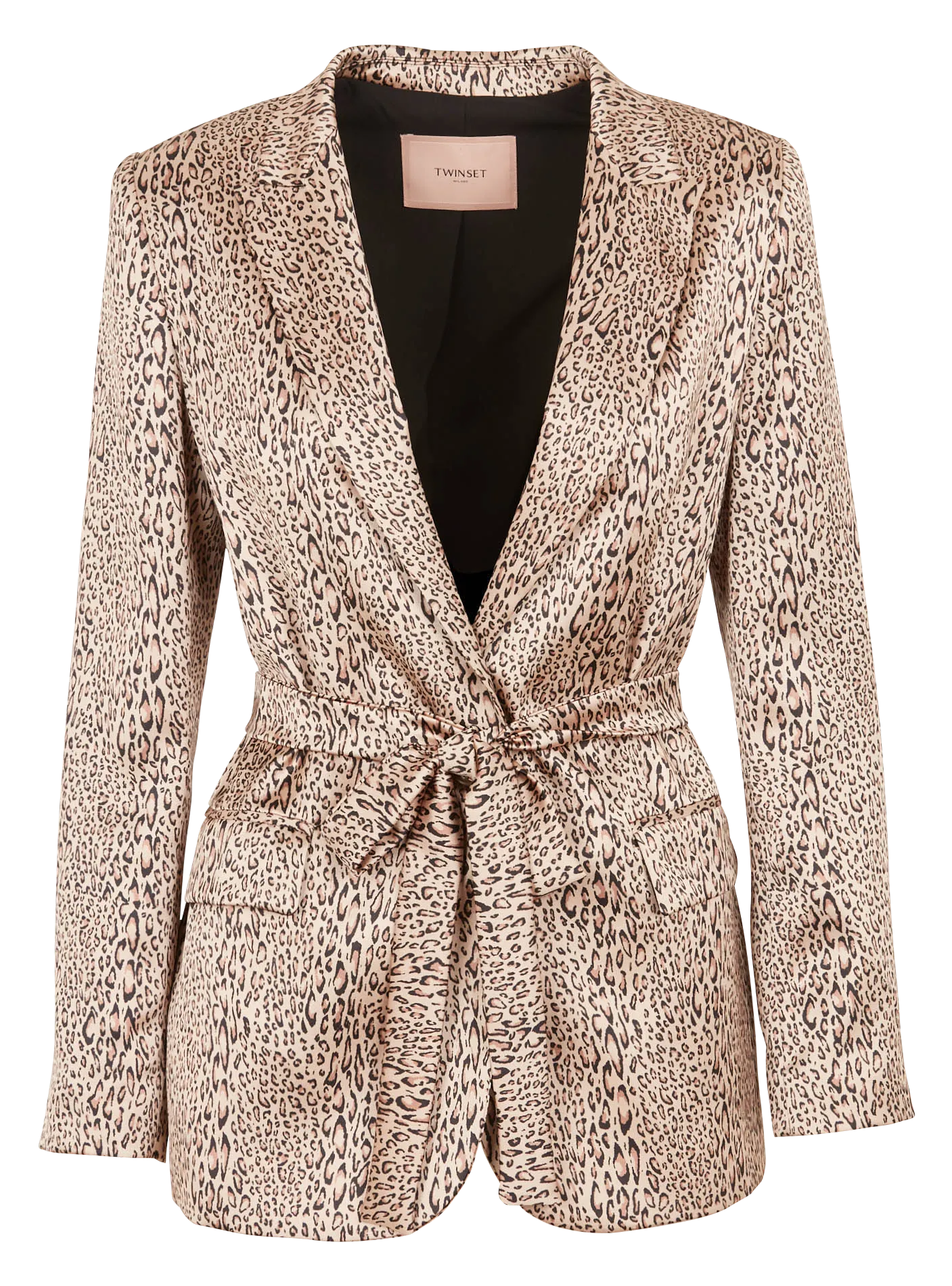 Veste de tailleur à imprimé léopard Marron