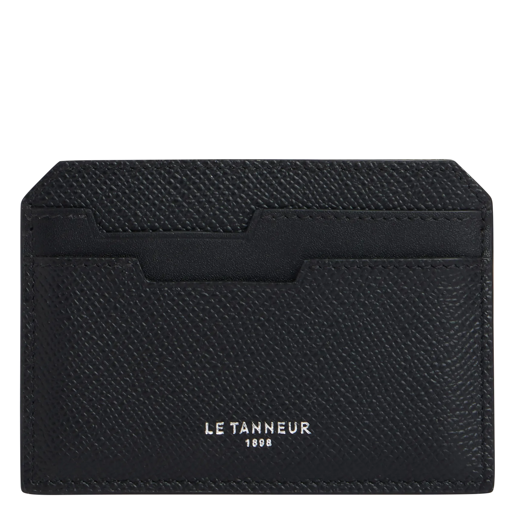 Porte-cartes en cuir grainé   Noir GASTON