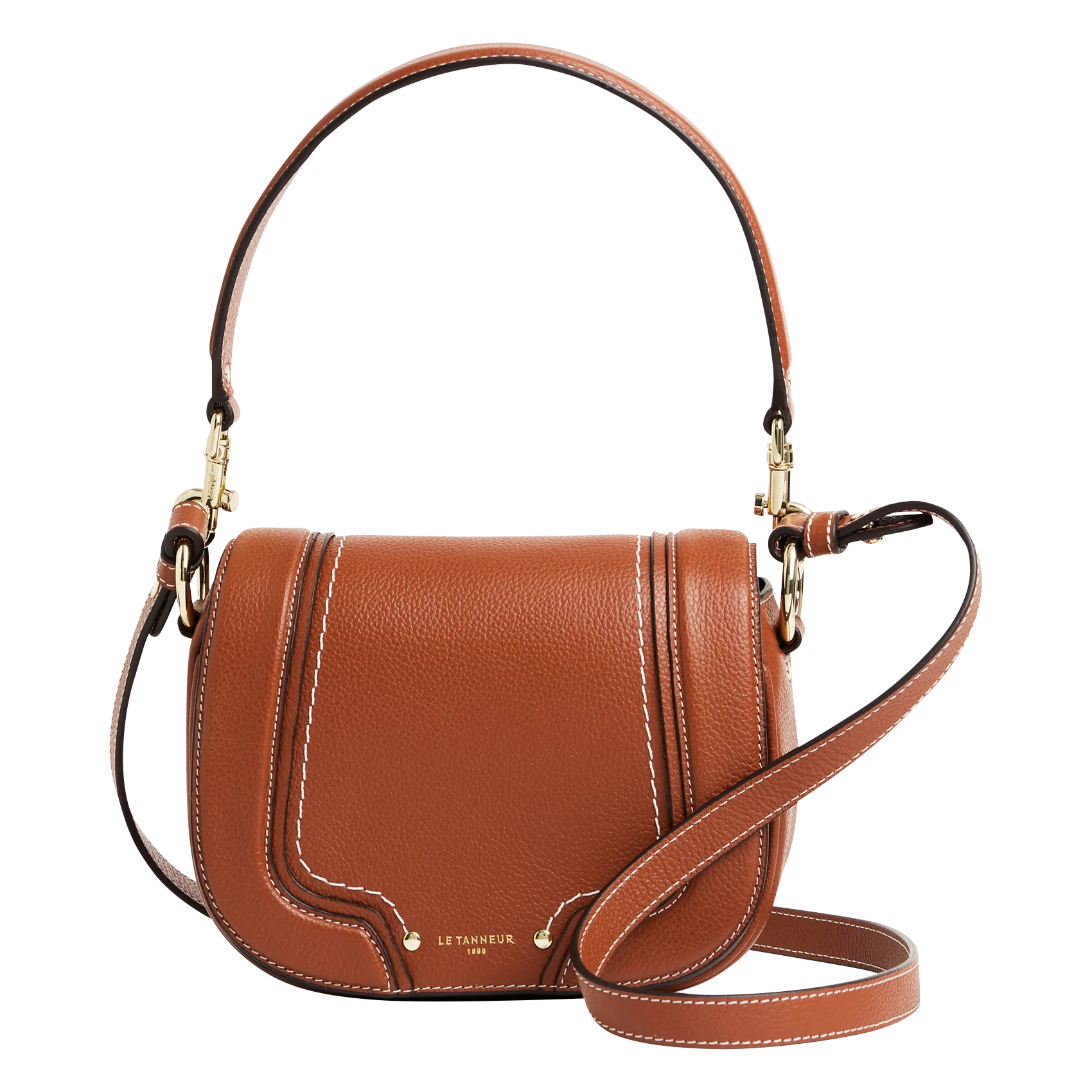 Sac bandoulière en cuir Marron ELLA