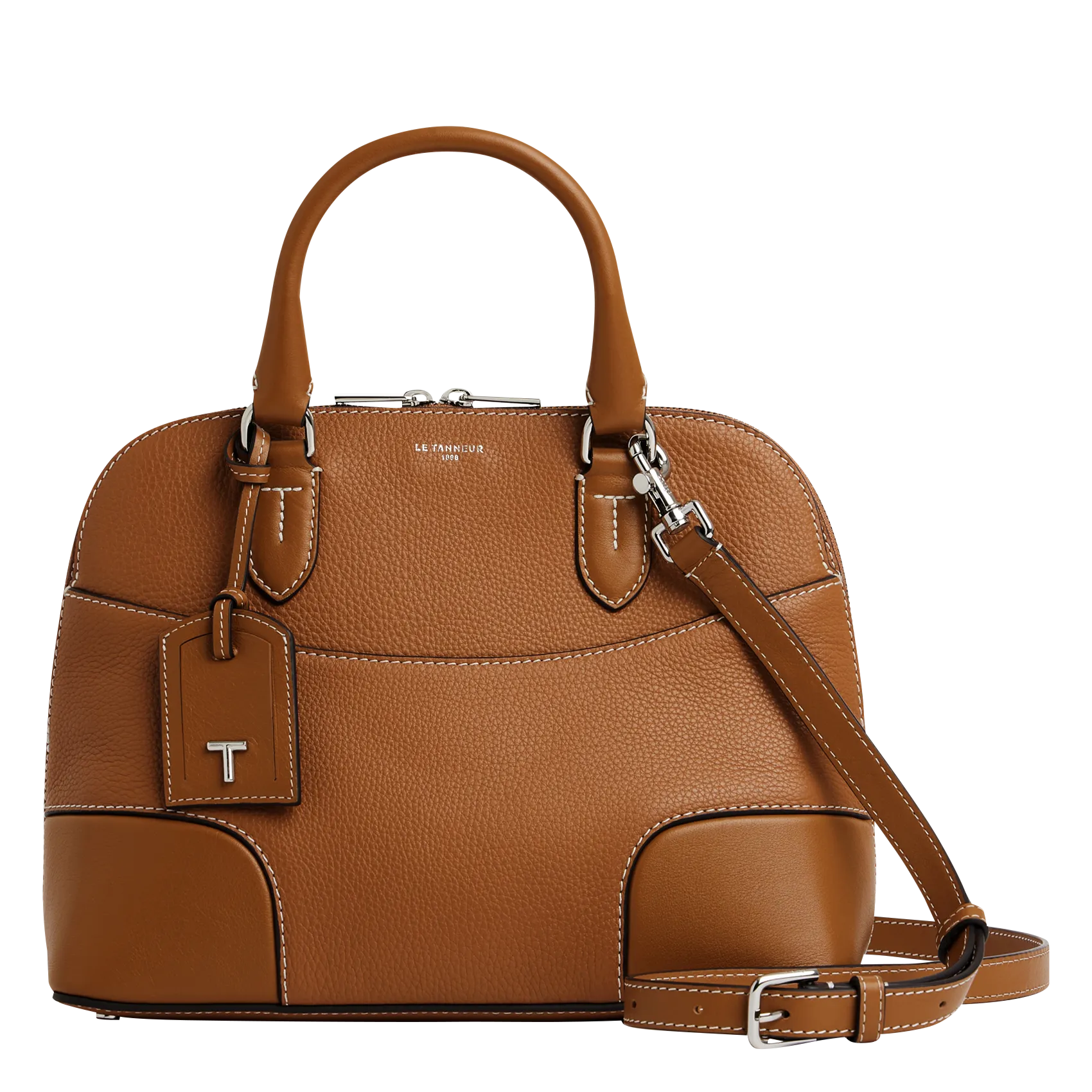 Sac bugatti en cuir grainé Marron ROMY