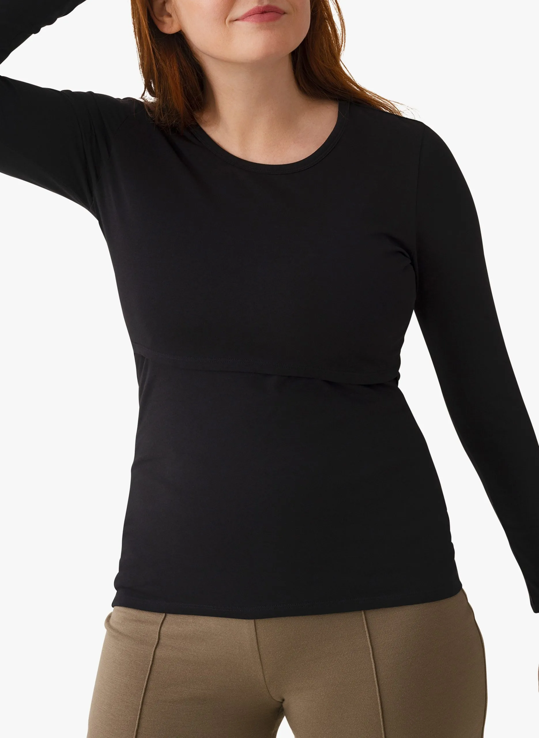 T-shirt de grossesse en coton biologique Noir