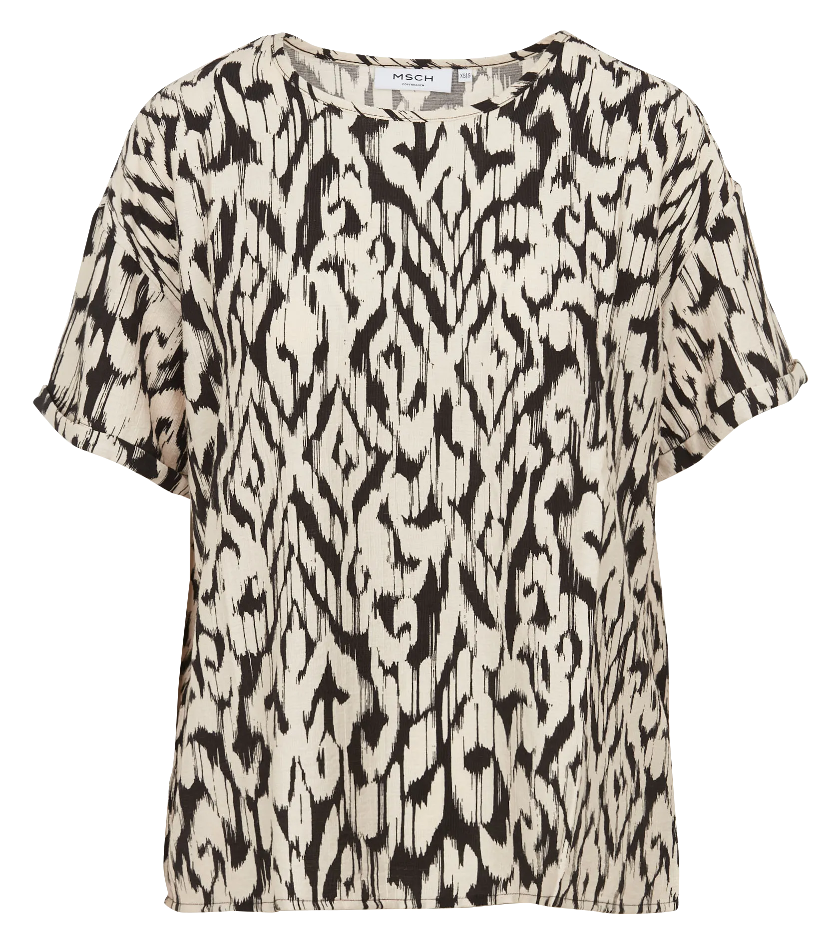 Top col rond imprimé ample Multicolore VLORA