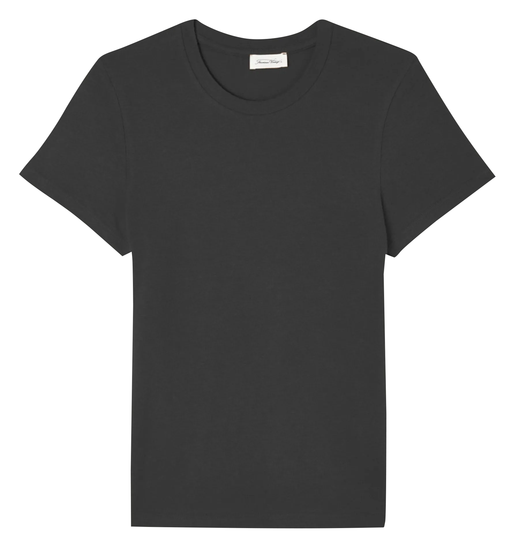 Tee-shirt col rond en coton mélangé Noir YPAWOOD