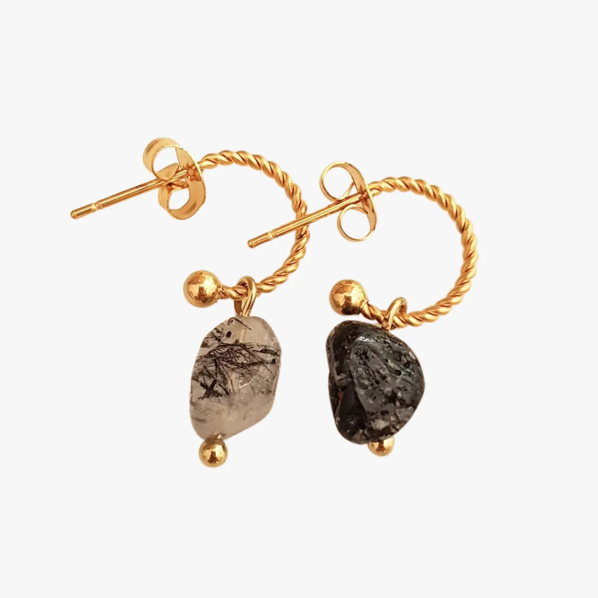 Boucles d'oreilles rutile Bleu FAME