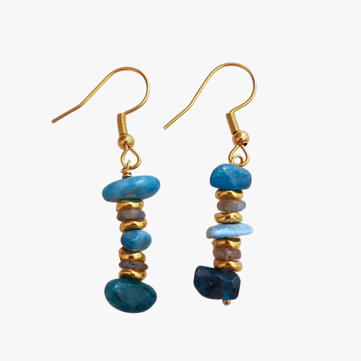 Boucles d'oreilles apatite Bleu KALINDA
