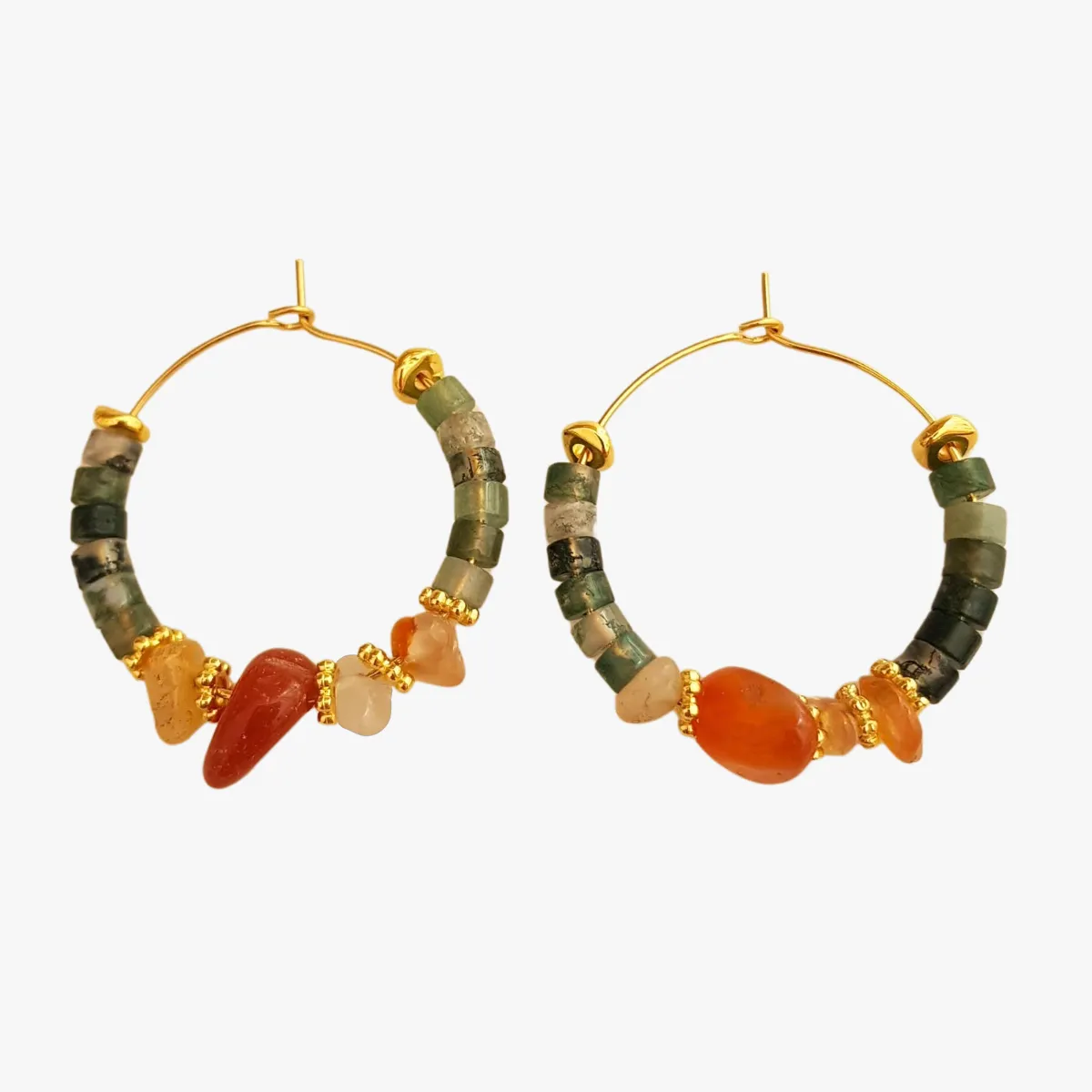 Boucles d'oreilles cornaline Bleu PARVATI