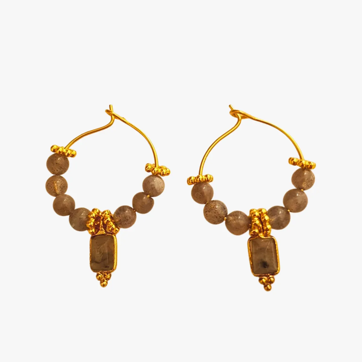 Boucles d'oreilles labradorite Bleu USHAS