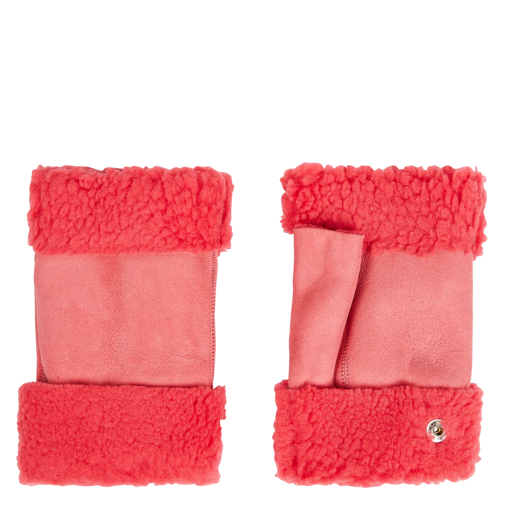 Mitaines en peau de mouton Rose