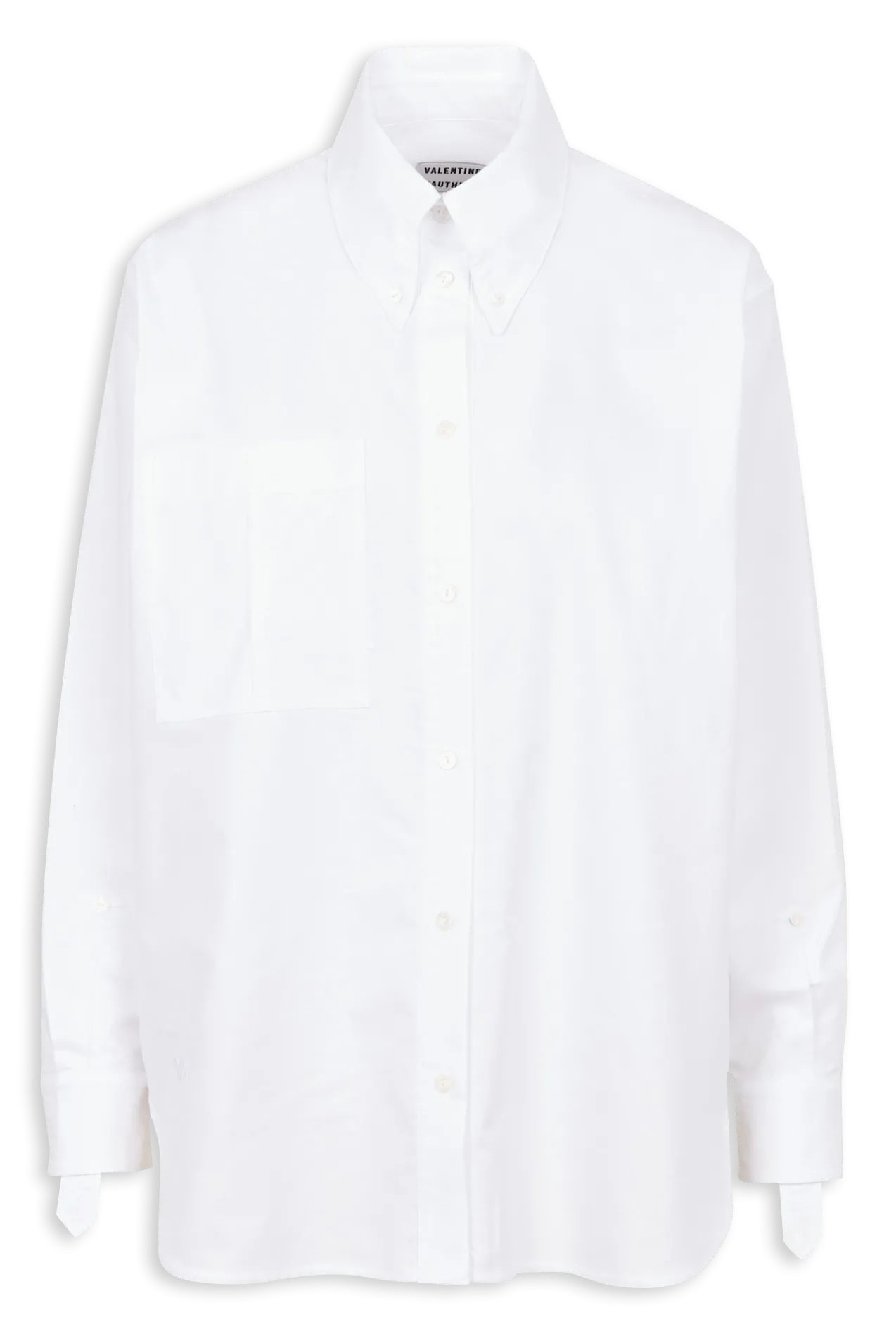 Chemise col classique oversize en coton Blanc NUSA
