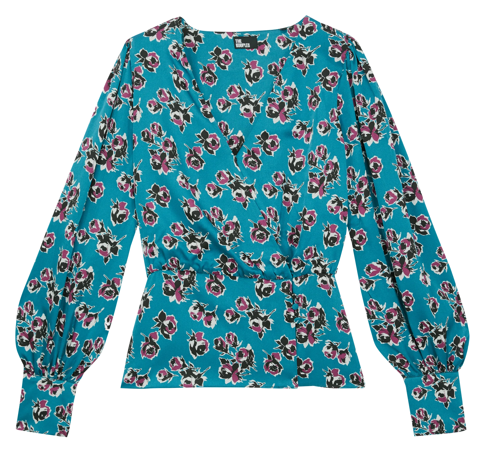 Top cache coeur imprimé fleuri Multicolore