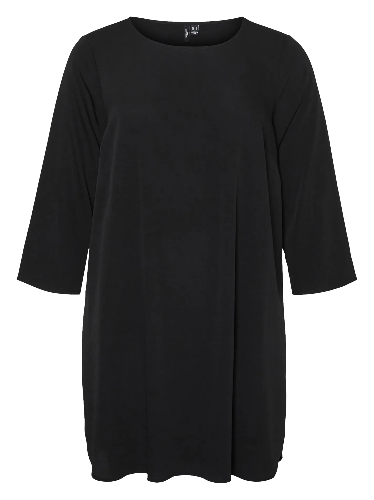Robe courte col rond Noir OLIVIA