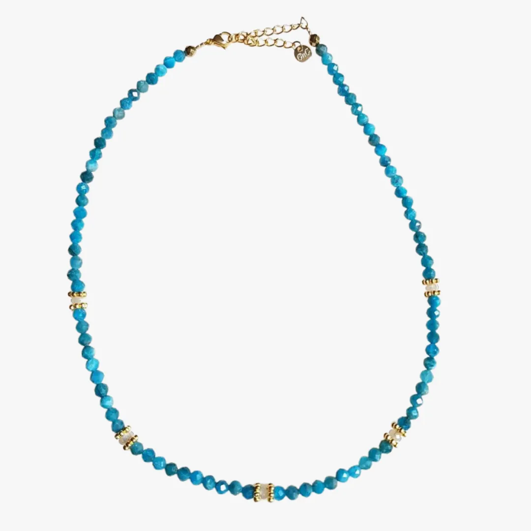 Collier apatite Bleu PAOLA