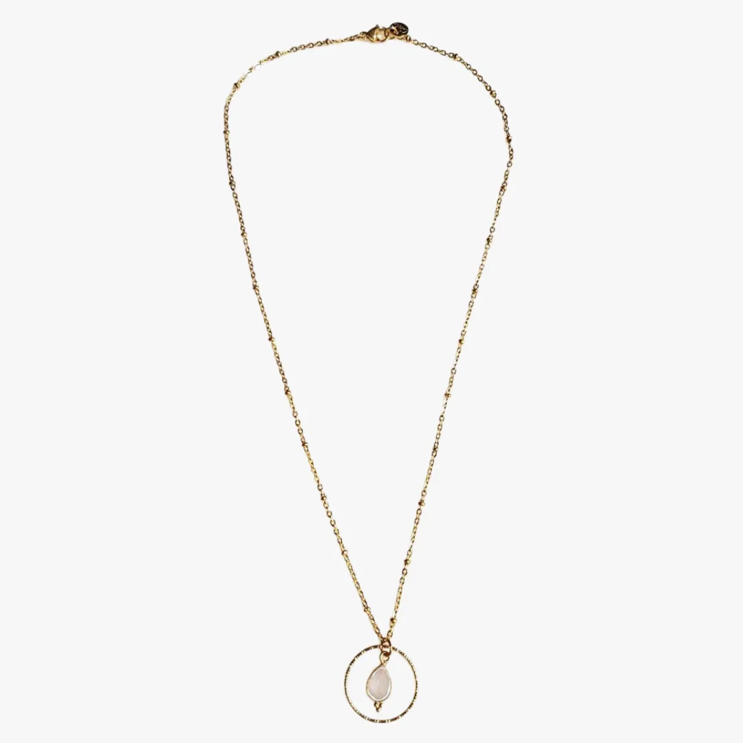 Collier quartz rose Rose CLEMENTINE