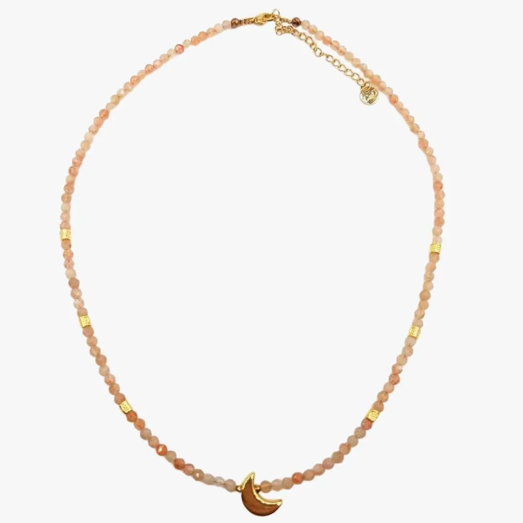 Collier pierre de soleil Bleu LARSON