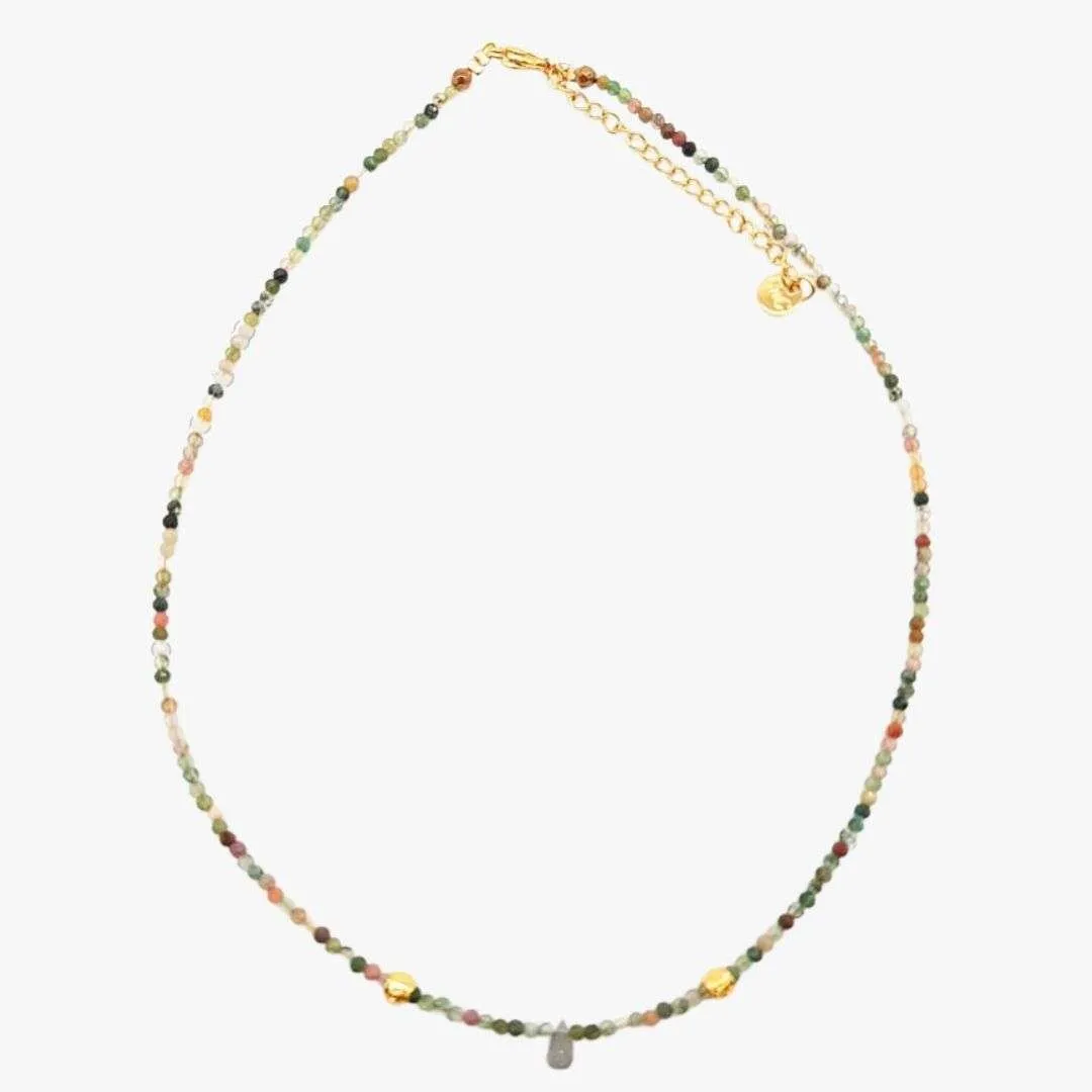 Collier agate indienne Vert ALINIA