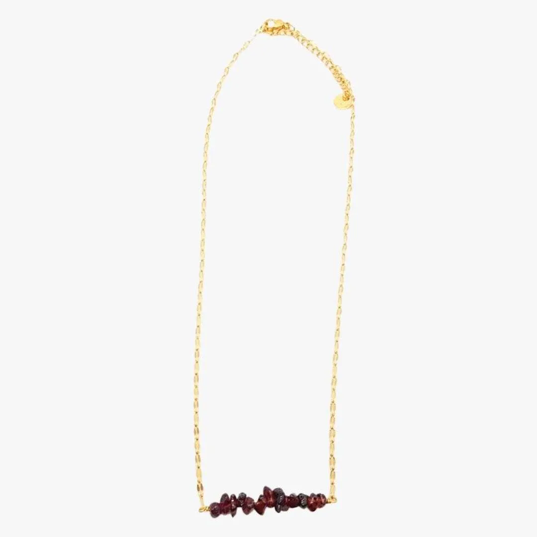 Collier grenat Rouge DHARA