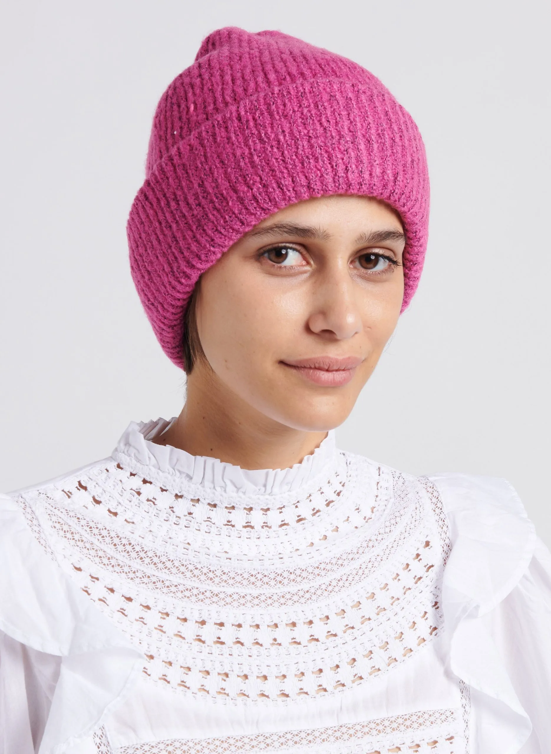 Bonnet côtelé Rose PYRON