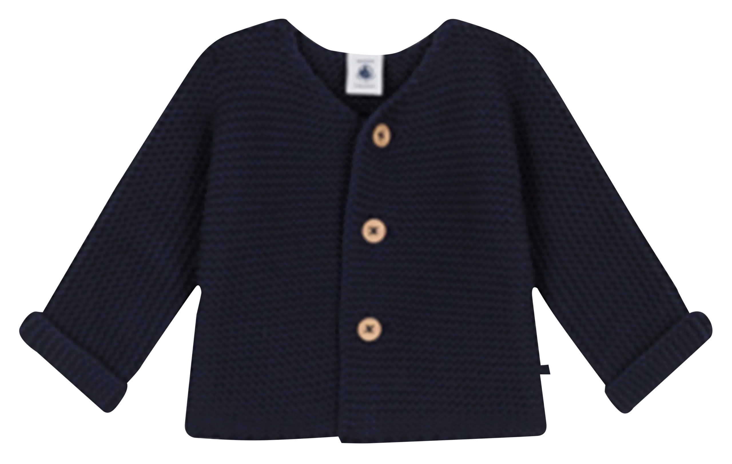 Gilet col V en coton Bleu