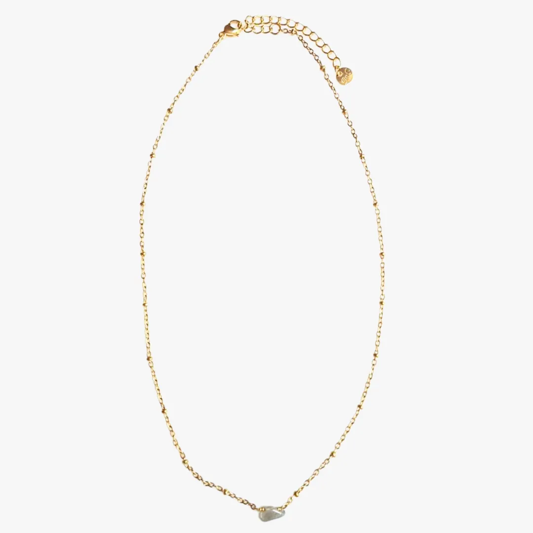 Collier labradorite Gris BILLIE