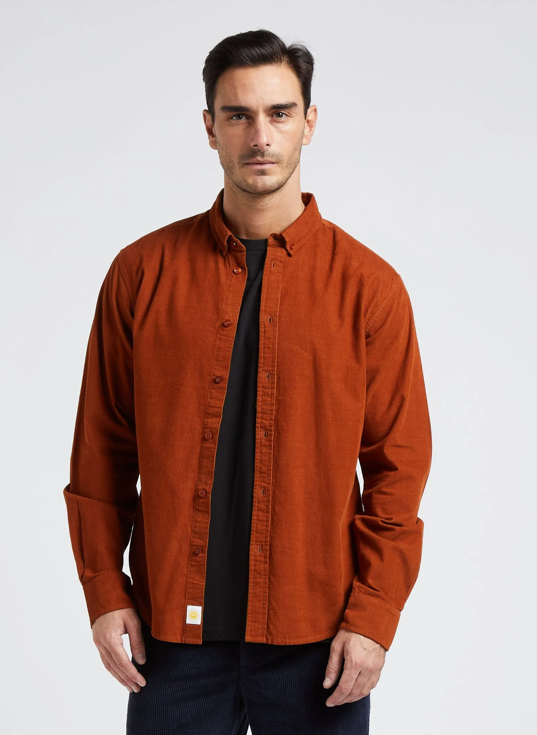 Chemise col américain regular-fit en coton Orange ANT