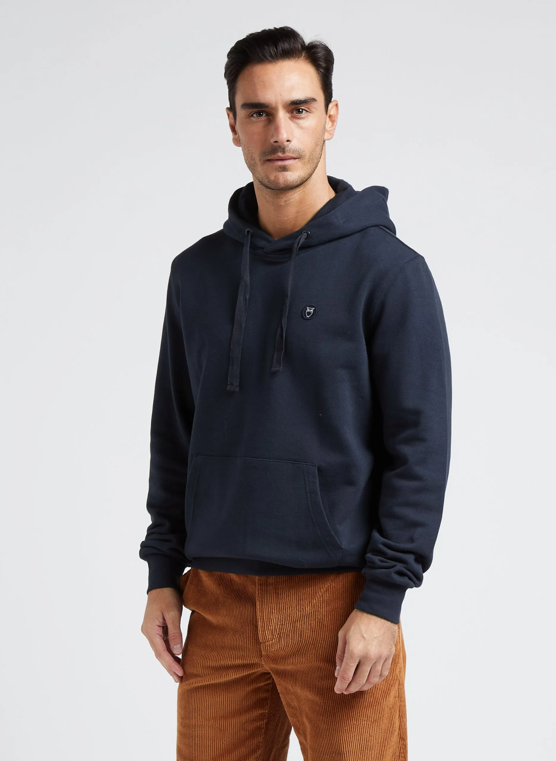 Sweat à capuche en coton bio Bleu