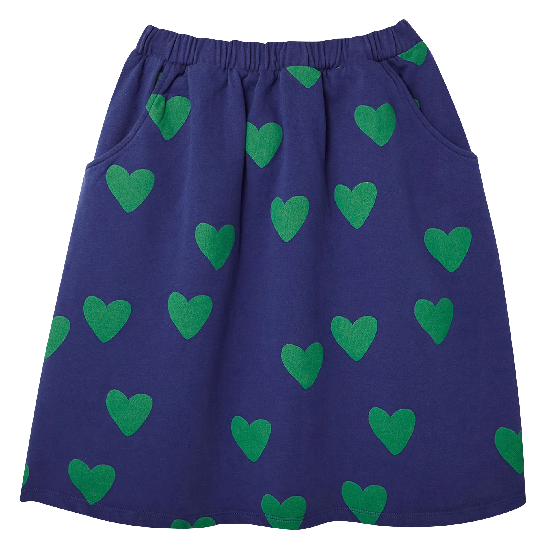 Jupe courte imprimée en coton Bleu