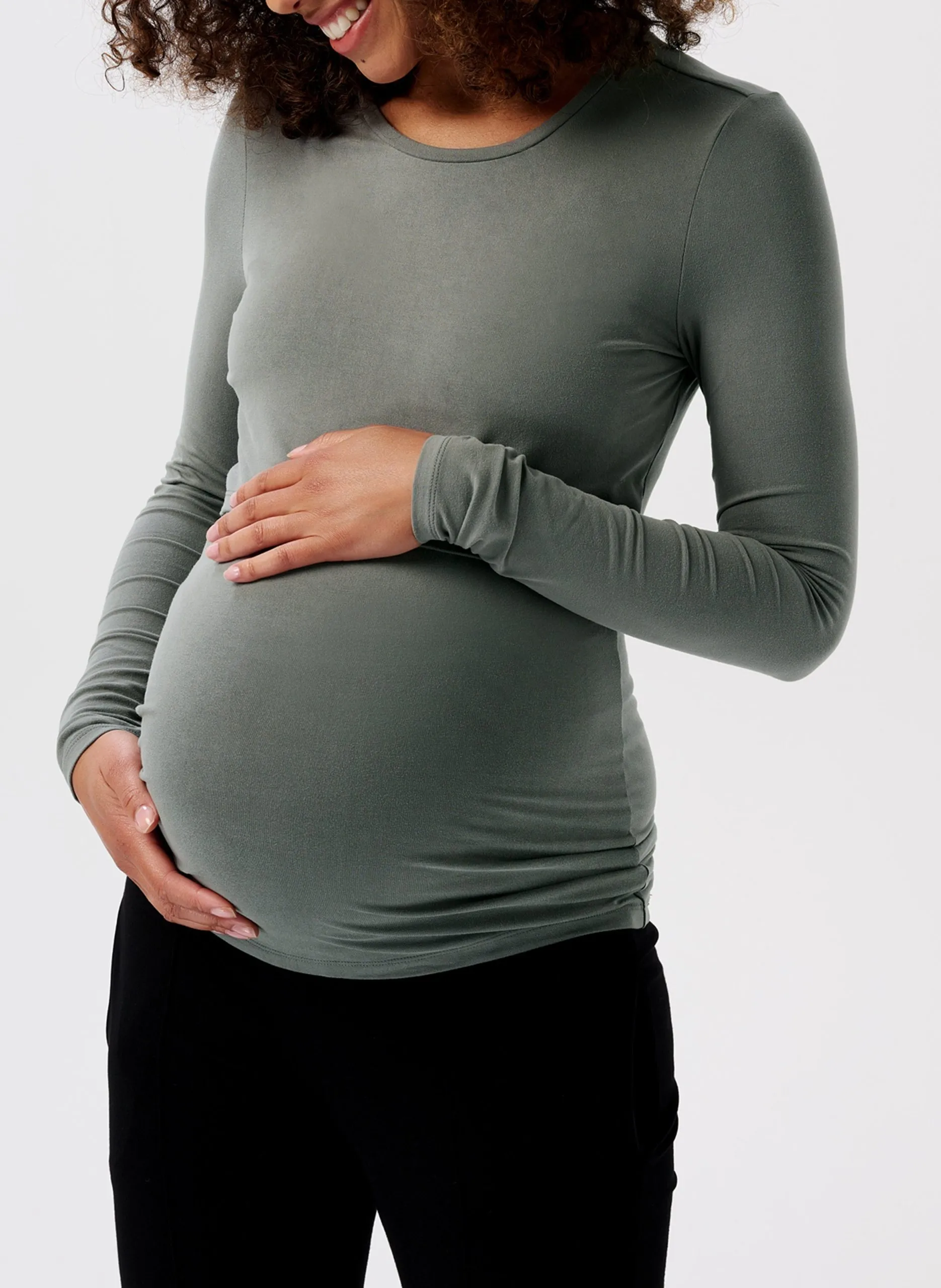 Tee-shirt col rond d'allaitement Vert NORE