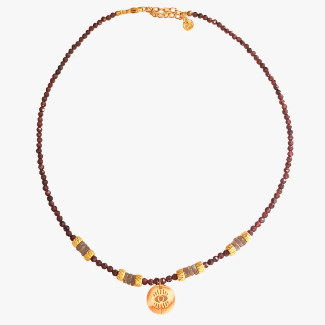 Collier grenat Rouge SIA