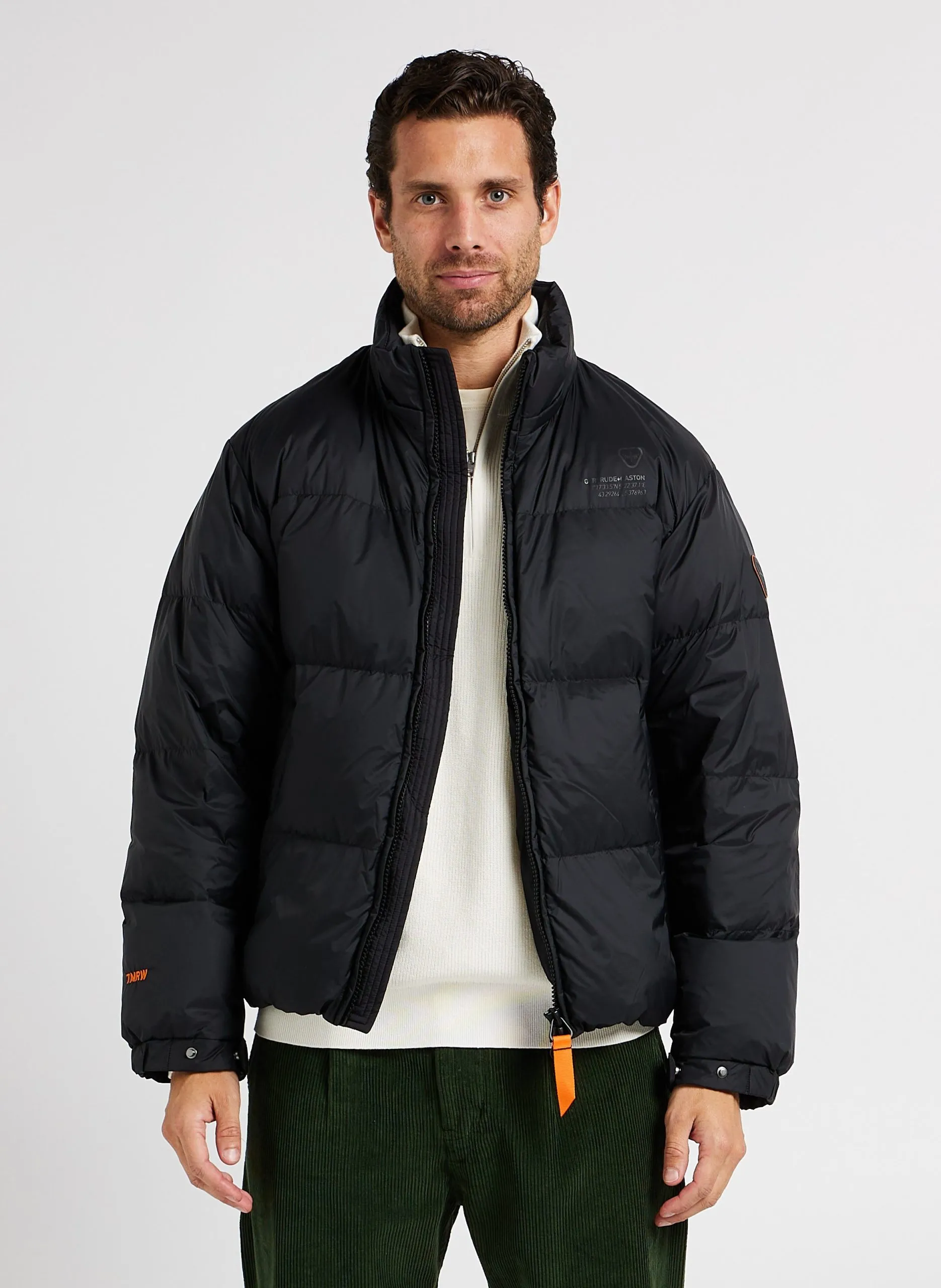 Doudoune droite col montant Noir MARCEL