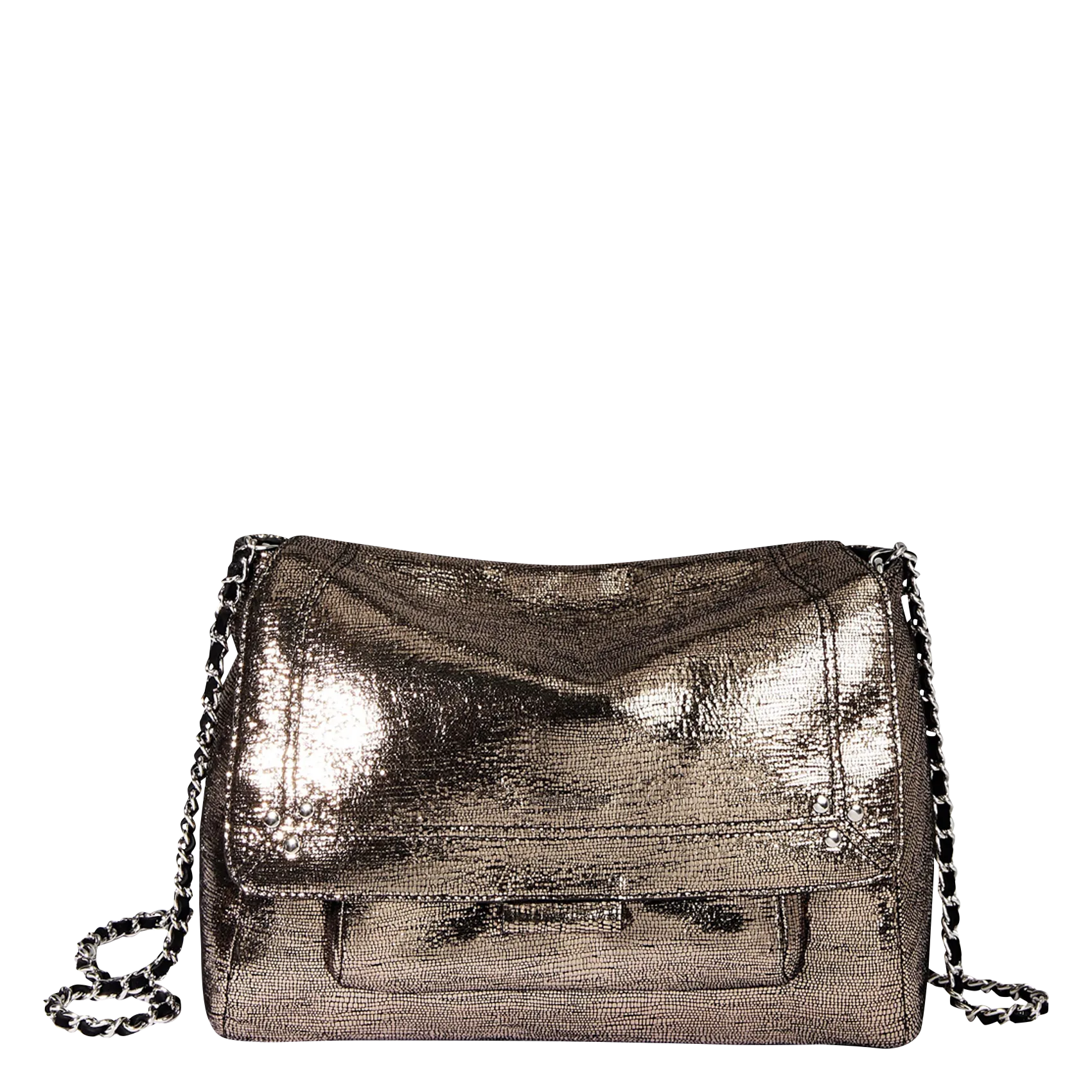 Sac besace en cuir Doré LULU M