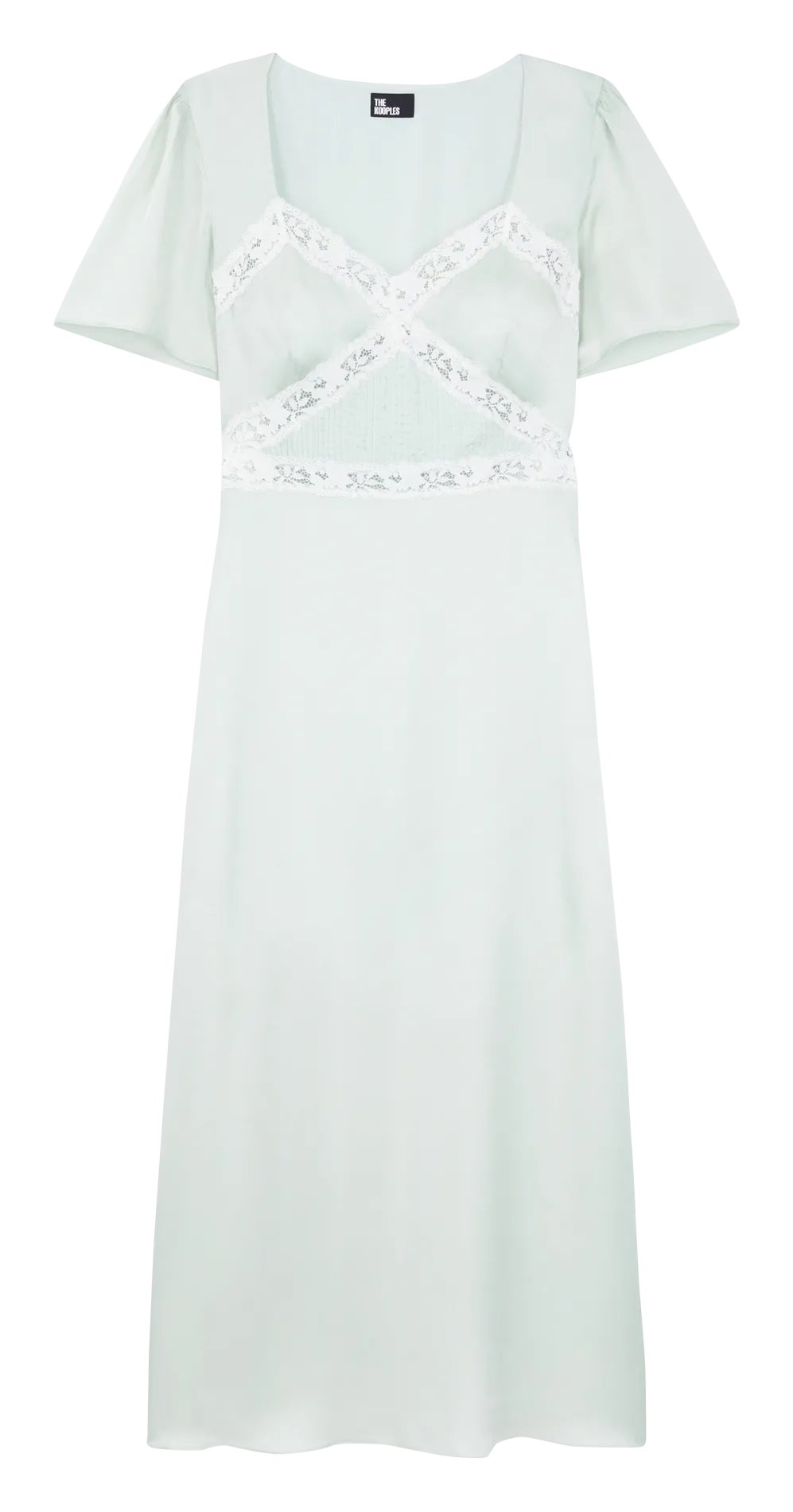 Robe longue col coeur Bleu