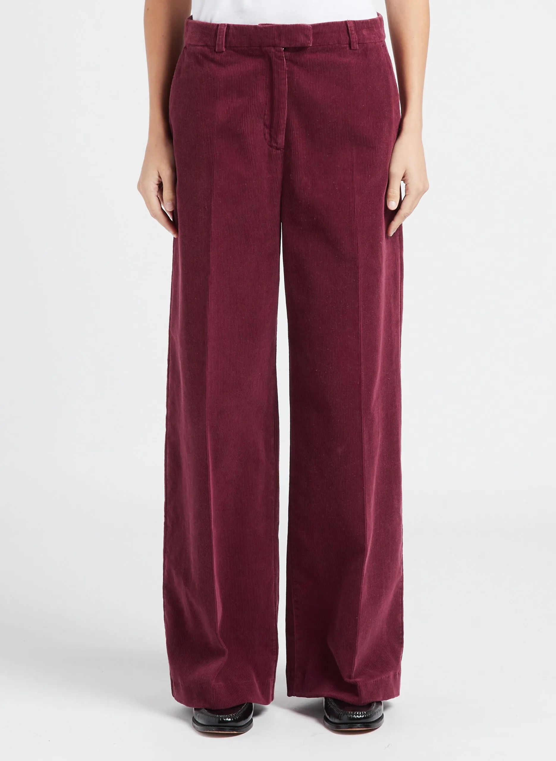Pantalon large en coton Rouge VARSOVIE